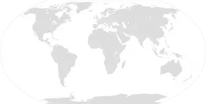 World Map Gray Scale Elliptical Projection PNG image