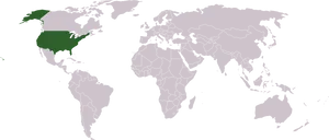 World Map Highlighting U S A PNG image