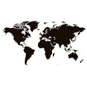 World Map Outline D PNG image