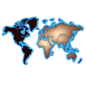 World Map Outline For Quiz PNG 06262024