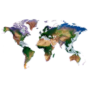 World Map Outline Geographical Png 06262024 PNG image