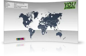 World Map Presentation Template PNG image
