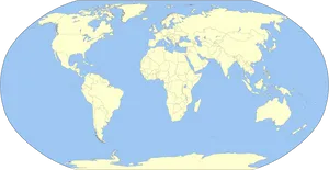 World Map Simple Outline PNG image