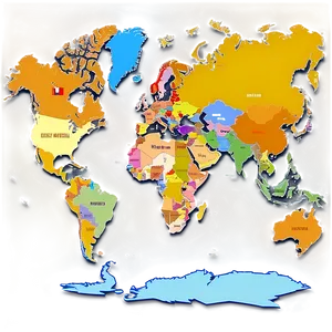 World Map Vector With Borders PNG 06262024