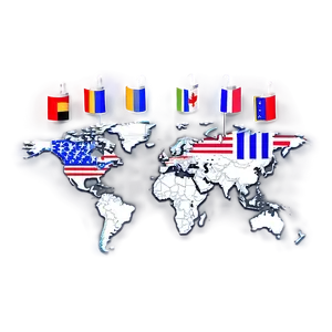 World Map Vector With Flags PNG Ulh10 PNG