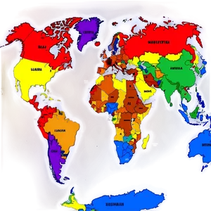 World Map With Capitals Png 05032024 PNG image