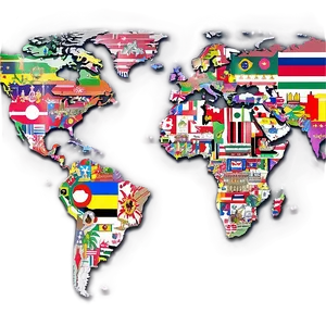 World Map With Flags Png Dmj11 PNG image