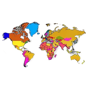 World Map With International Borders PNG 59 PNG