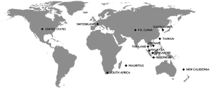 World_ Map_with_ Thailand_ Highlighted PNG image