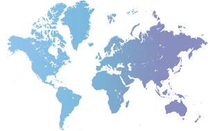 World Mapwith Yellow Dots PNG image