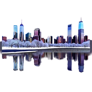 World Trade Center Winter Scene Png Onc PNG image