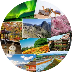 World Travel Collage PNG