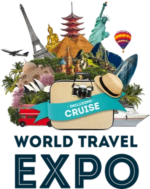 World Travel Expo Poster PNG image