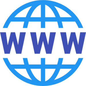 World Wide Web Icon Blue PNG image