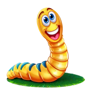 Worm Family Cartoon PNG Fwo PNG