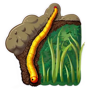 Worm In Soil Profile PNG Ocj59 PNG