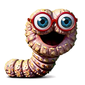 Worm With Glasses Png 48 PNG image