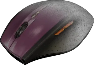 Worn Purple Computer Mouse