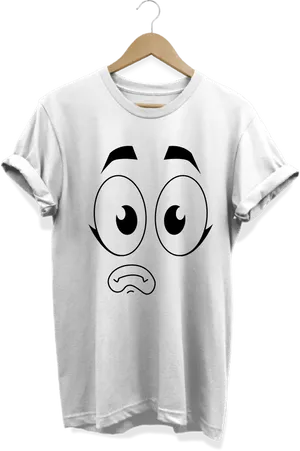 Worried Face T Shirt Design PNG image