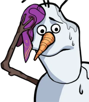 Worried Olaf Cartoon
