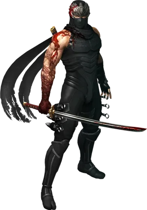 Wounded Ninja Warrior PNG image