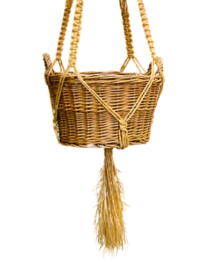 Woven Basketwith Tasselon Black Background.jpg