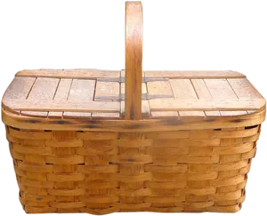Woven Picnic Basket Isolated.png PNG image