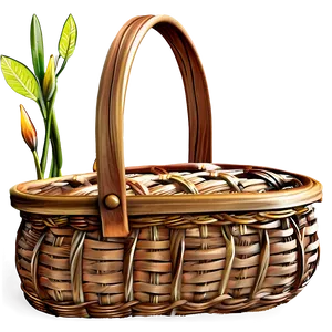 Woven Picnic Basket PNG 94 PNG
