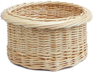 Woven Rattan Basket Isolated.png