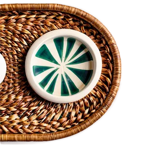 Woven Rattan Tray PNG 06212024