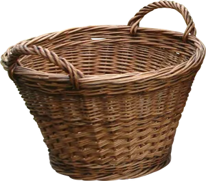 Woven Wicker Basket PNG image