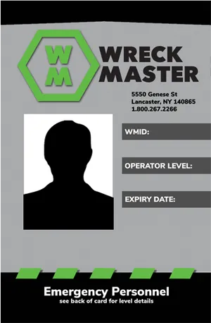 Wreck Master I D Card Template PNG image