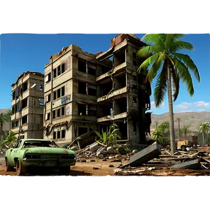 Wrecked City Outskirts PNG 21 PNG