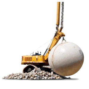 Wrecking Ball In Demolition Work PNG 06112024 PNG