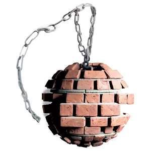 Wrecking Ball With Broken Brick Wall PNG 6 PNG