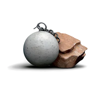 Wrecking Ball With Debris PNG 06112024