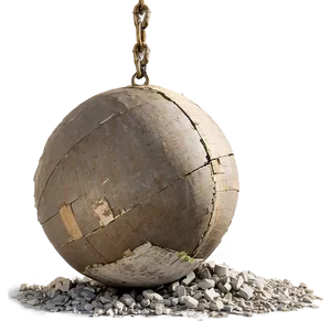 Wrecking Ball With Debris PNG Qyx50