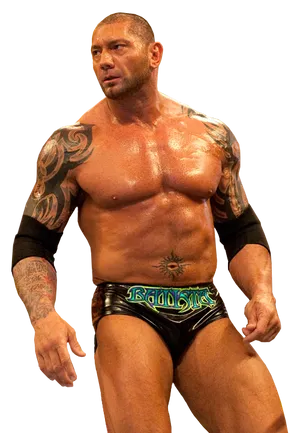Wrestler_ Batista_ In_ Ring_ Attire PNG image