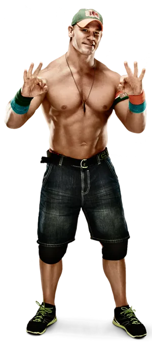 Wrestler Hand Gesture Pose PNG image