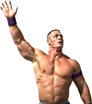 Wrestler Raising Handin Victory PNG image