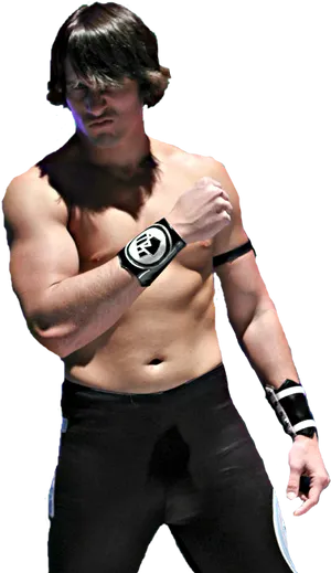 Wrestler Readyfor Action PNG image