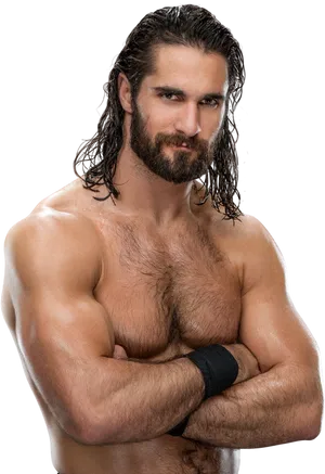 Wrestler Seth Rollins Portrait PNG image