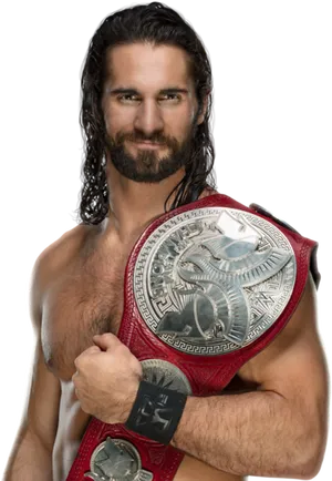 Wrestler_with_ Championship_ Belt PNG image