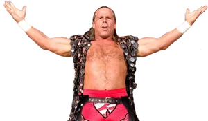 Wrestlerin Redwith Open Arms PNG