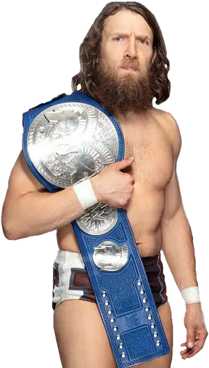Wrestlerwith Championship Belt PNG