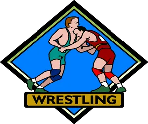 Wrestling Match Graphic PNG image