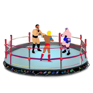 Wrestling Ring With Crowd PNG 06202024