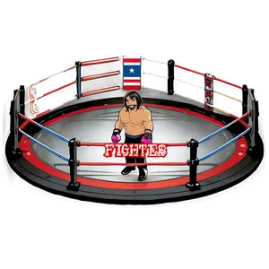 Wrestling Ring With Fighters PNG Dpb31