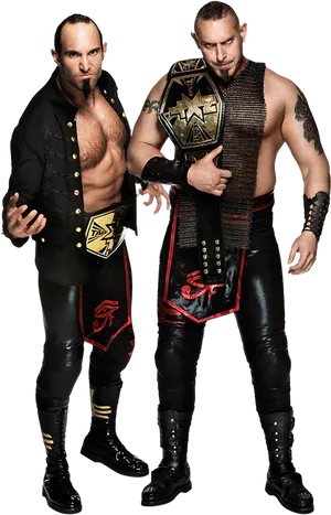 Wrestling_ Tag_ Team_ Champions_ Pose PNG