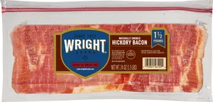 Wright Brand Hickory Smoked Bacon Package PNG image